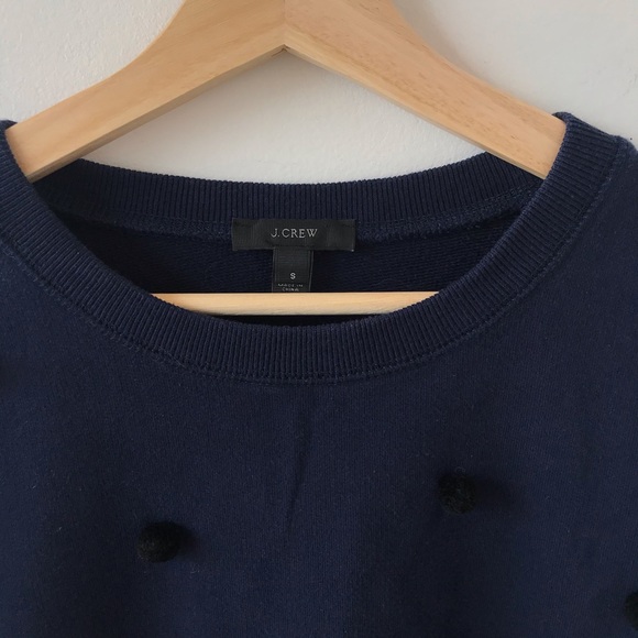 J Crew navy blue Pom Pom sweatshirt - Picture 4 of 7